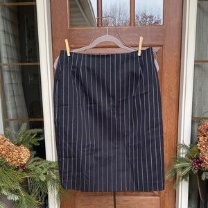 Ralph Lauren Navy Pinstripe Pencil Skirt
